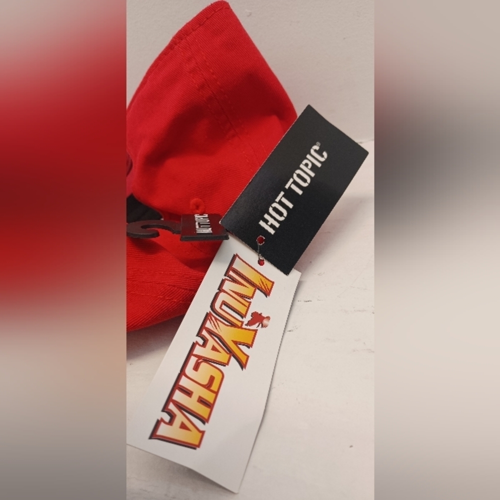 Inuyasha 2009 Sit Boy! Embroidered Adjustable Red Buckle Hat Cap Hot Topic * New - Picture 9 of 9